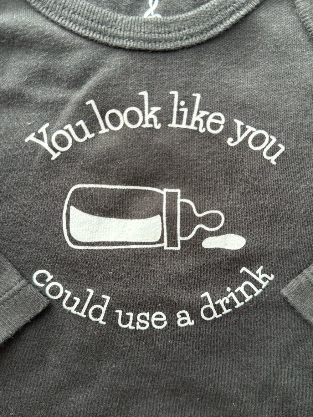 Lullaby Lane Long Sleeve Bodysuit “You Look Like You Could Use a Drink” 0-3M